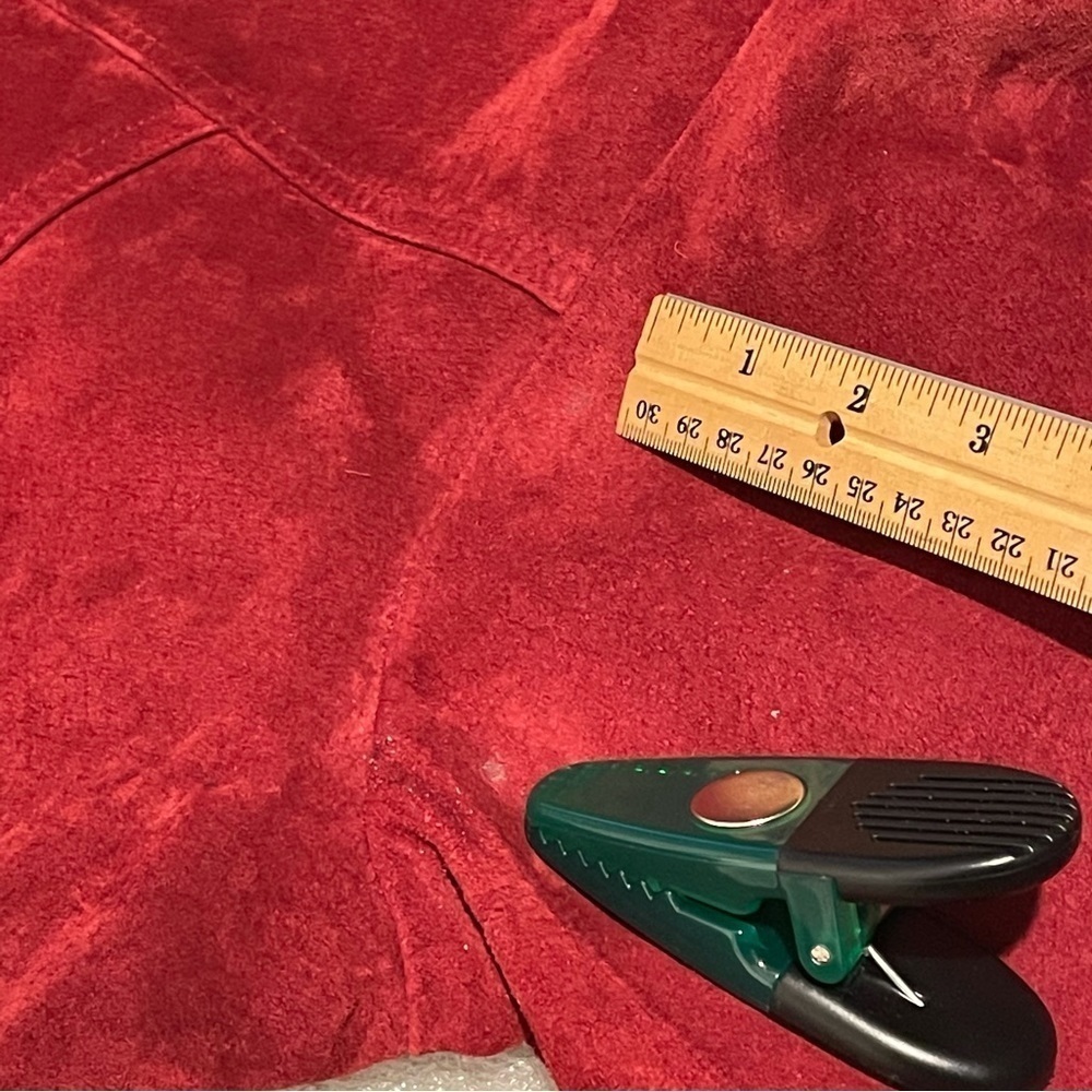 Atelier by B. Thomas Red Suede XL Barn Jacket Shacket gorpcore granola girl - Picture 14 of 14
